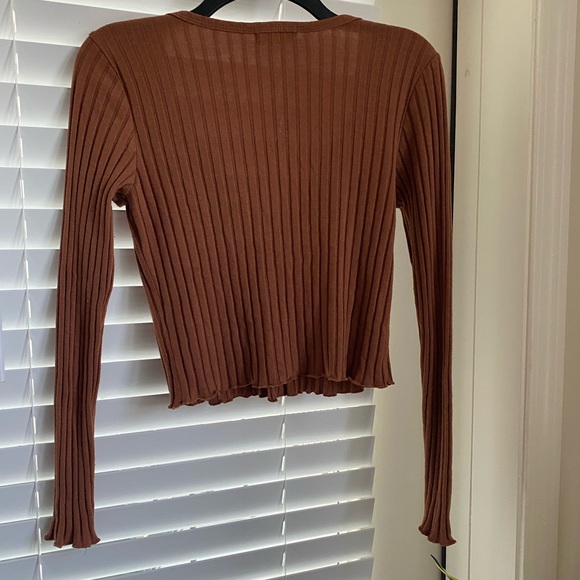 Altar'd State Rust Ribbed Cardigan - Picture 4 of 4